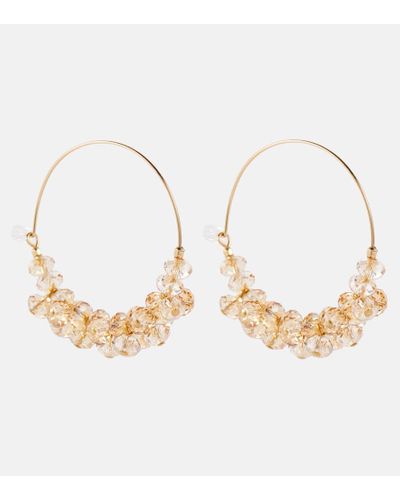 Isabel Marant Polly Large Embellished Hoop Earrings - Metallic