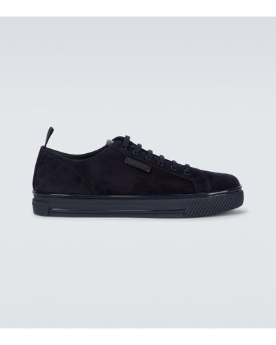 Gianvito Rossi Low Top Suede Sneakers - Blue