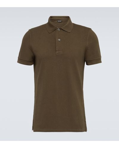Tom Ford Cotton Polo Top - Green
