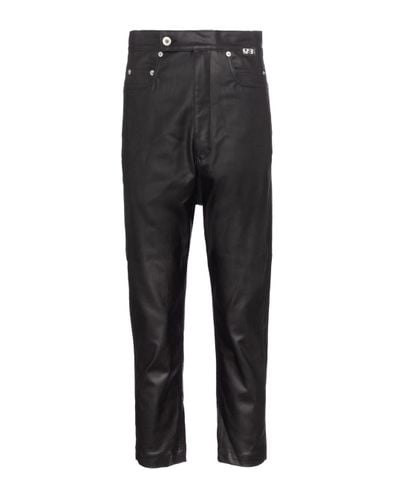 Rick Owens Drkshdw Lacquered Cropped Jeans - Grey