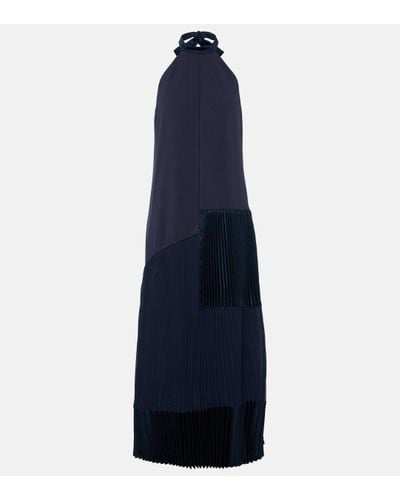 Jonathan Simkhai Noah Pleated Crepe Midi Dress - Blue