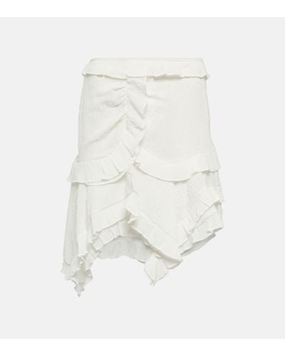 Isabel Marant Geneva Ruffled Miniskirt - White
