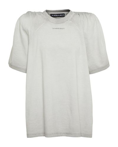 Y. Project T-Shirt aus Baumwolle - Grau