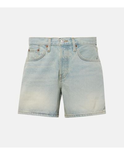 RE/DONE Mid-Rise Jeansshorts - Blau