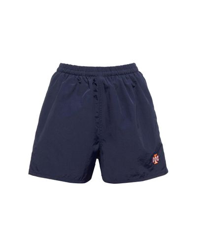 Tory Sport Logo-embroidered Shorts - Blue