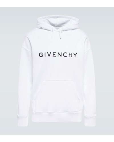 Givenchy Archetype Logo Cotton Jersey Hoodie - White