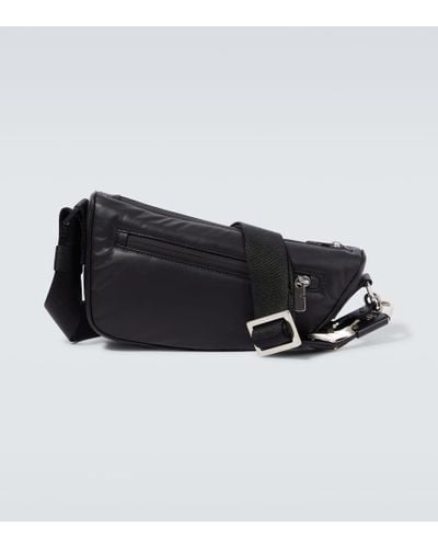 Burberry Shield Mini Leather Crossbody Bag - Black