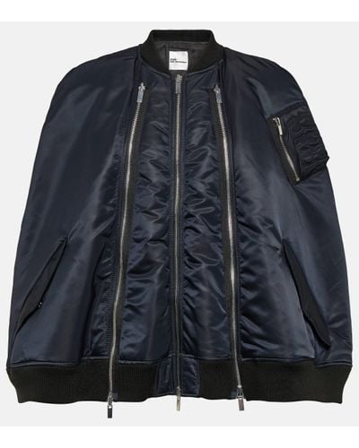 Noir Kei Ninomiya Oversized Bomber Jacket - Black