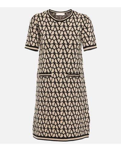 Valentino Toile Iconographe Virgin Wool Minidress - Natural