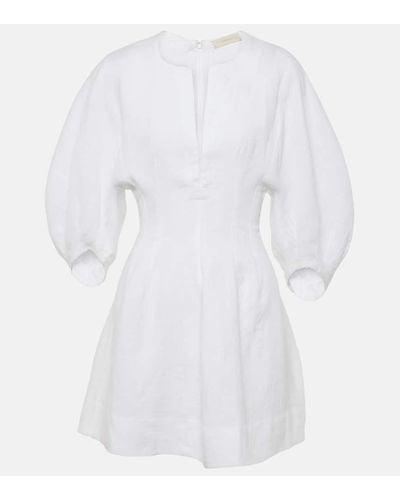 Faithfull The Brand Soleil Linen Minidress - White