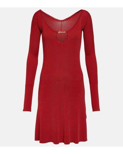 Jacquemus La Mini Robe Pralu Off-shoulder Minidress - Red