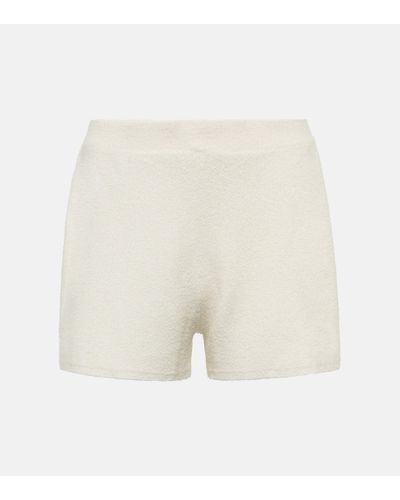 JOSEPH Silk-blend Toweling Shorts - White