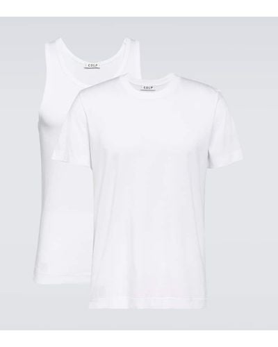 CDLP T-shirt e tank top in jersey - Bianco
