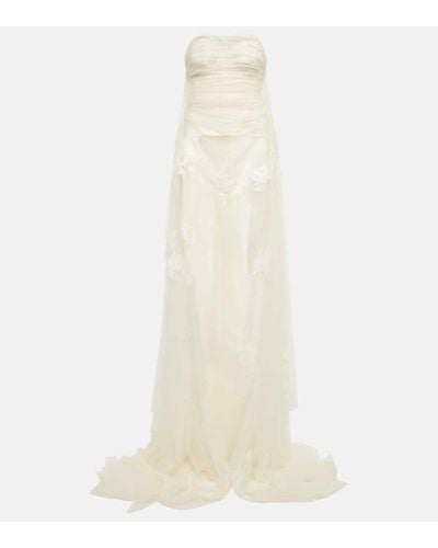 Danielle Frankel Bridal Mia Silk Top - White