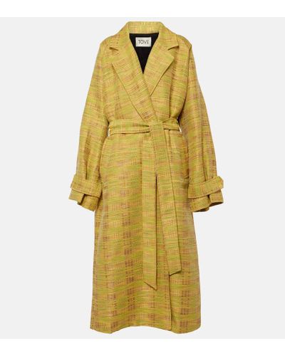 TOVE Jacqui Cotton-blend Trench Coat - Yellow