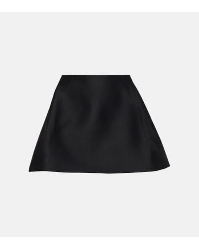 Khaite Minifalda Ralfa de saten - Negro