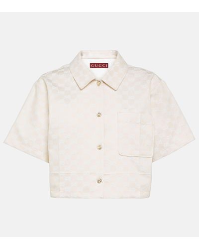 Gucci GG Gabardine Shirt - White