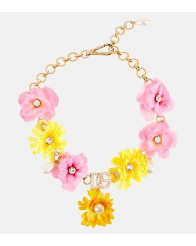 Dolce & Gabbana Portofino Embellished Necklace - Pink