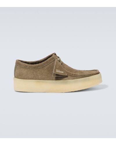 Clarks Wallabee Suede Moccasins - White
