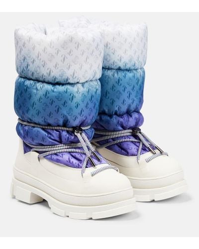 Jimmy Choo Botas de nieve con monograma - Azul