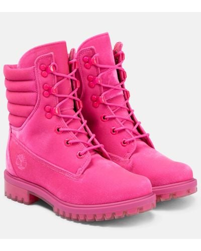 Jimmy Choo X Timberland 8-inch Puffer Boots - Pink