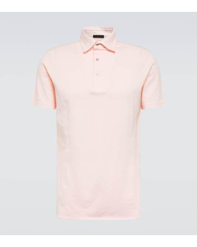 Loro Piana Cotton Pique Polo Shirt - Pink