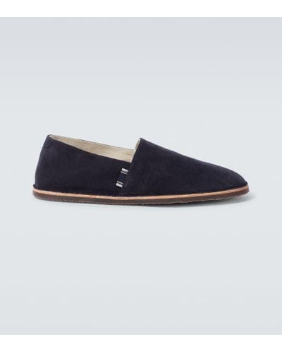 Brunello Cucinelli Slip-Ons aus Veloursleder - Blau