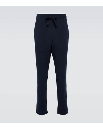 Brioni Cotton-blend Jersey Sweatpants - Blue