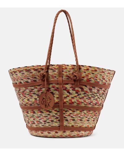 Altuzarra Watermill Large Raffia Tote Bag - Brown