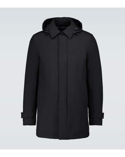 Herno Lightweight Down-filled Raincoat - Black