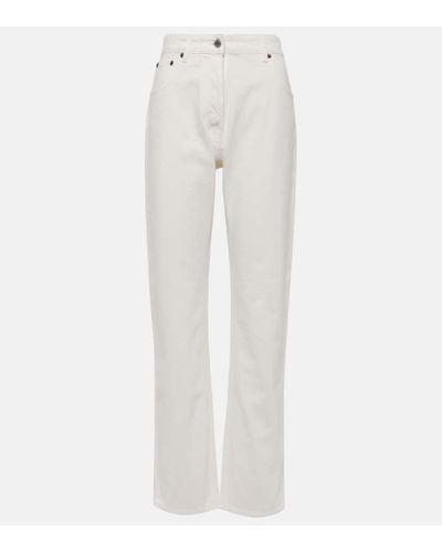 Prada High-Rise Straight Jeans - Weiß