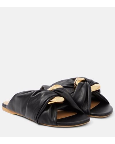 JW Anderson Sandalias Corner de piel - Negro