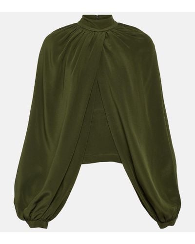 Co. Bluse aus einem Seidengemisch - Grün