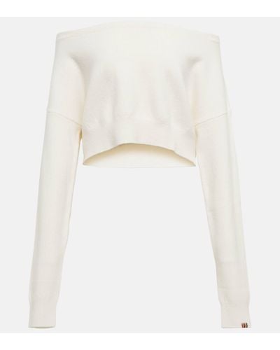 Extreme Cashmere N°279 Belly Cashmere-blend Jumper - White