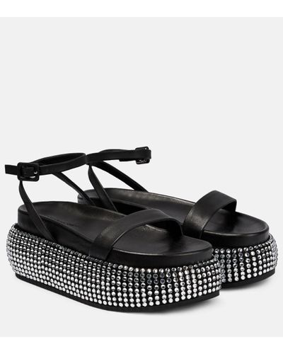 Jonathan Simkhai Buster Embellished Platform Sandals - Black