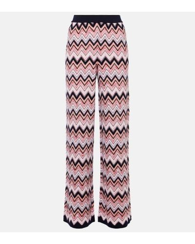 Missoni Weite High-Rise-Hose - Rot