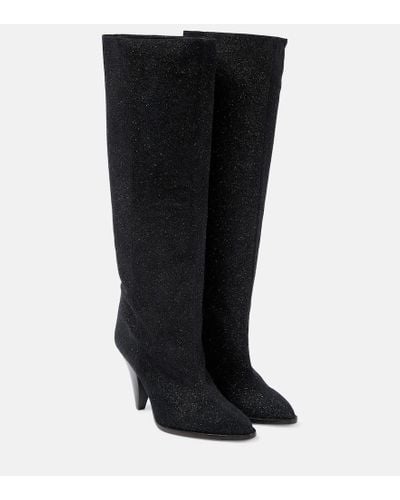 Isabel Marant Ririo Suede Knee-high Boots - Black