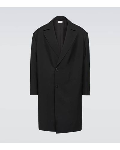 The Row Pers Double-breasted Virgin Wool Overcoat - Black