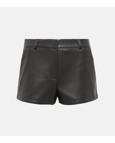 Frankie Shop Kate Faux Leather Shorts - Grey