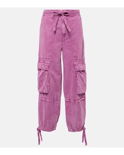 Isabel Marant Ivy Mid-rise Denim Cargo Trousers - Pink