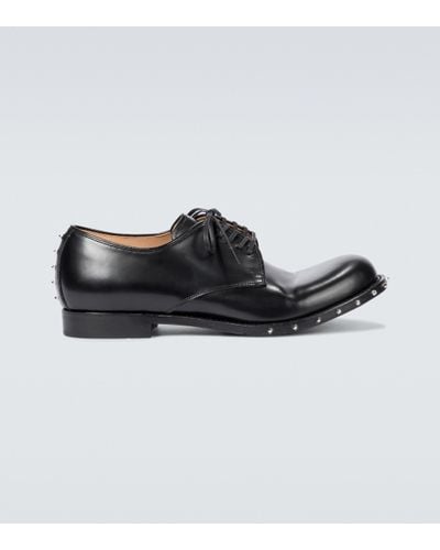 Undercover Studded Leather Derby Shoes - Black