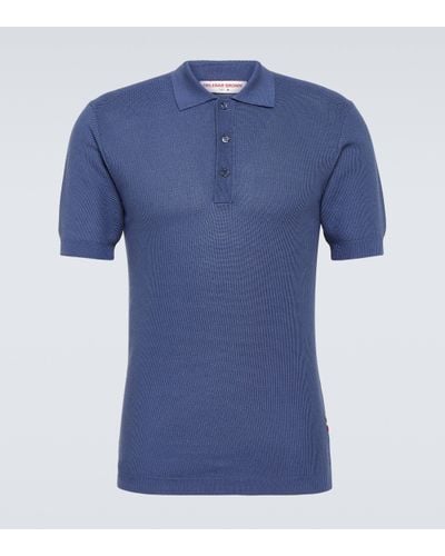 Orlebar Brown Cotton Polo Shirt - Blue