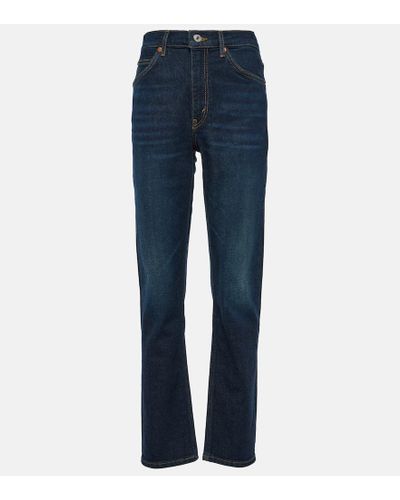 RE/DONE 70s High-rise Straight Jeans - Blue