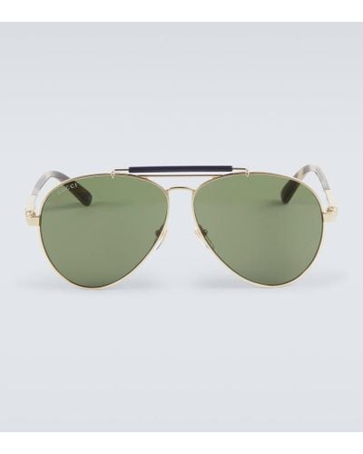 Gucci Occhiali aviator - Verde