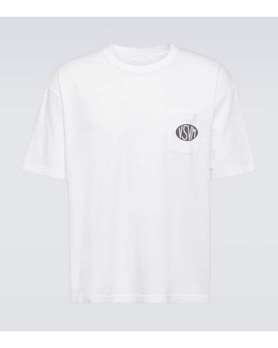 Visvim T-shirt P.H.V. in cotone e seta - Bianco