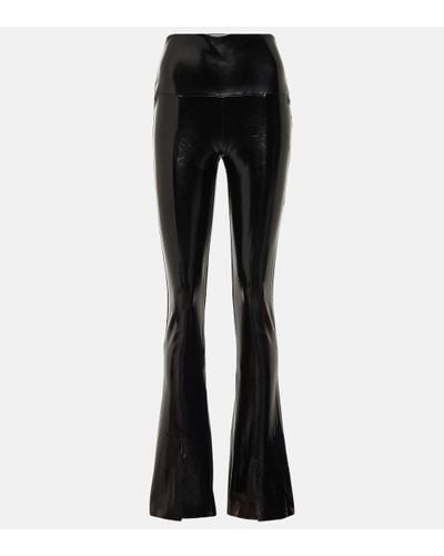 Norma Kamali Legging Spat en cuir synthetique - Noir