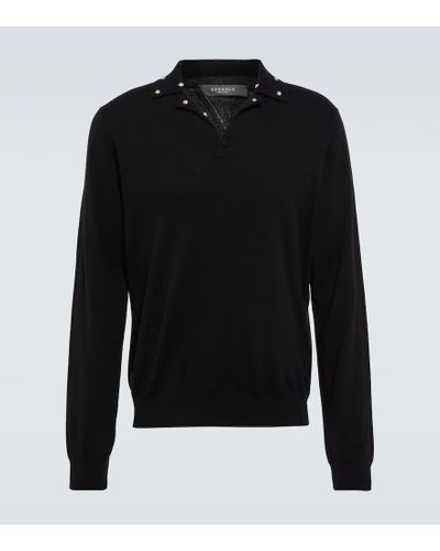Versace Embellished Wool And Cashmere Sweater - Black