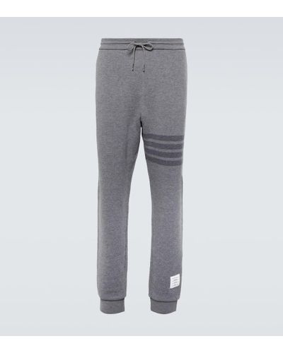 Thom Browne 4-bar Virgin Wool Sweatpants - Gray