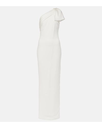 Roland Mouret Bridal One-shoulder Satin Crepe Gown - White