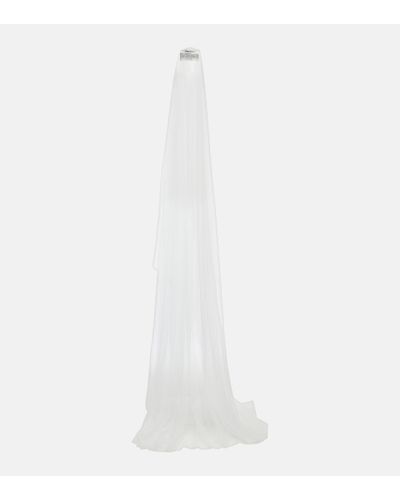 Vivienne Westwood Velo de novia Cathedral de tul a capas - Blanco